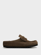 Birkenstock - Naples Narrow Wrapped Suede Leather Sandals in Concrete Gray