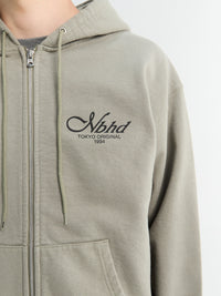 Neighborhood - Staple Sweat Zip Hoodie LS in Khaki