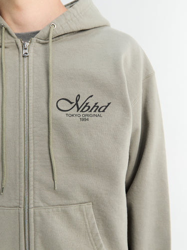 Neighborhood - Staple Sweat Zip Hoodie LS in Khaki