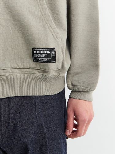 Neighborhood - Staple Sweat Zip Hoodie LS in Khaki