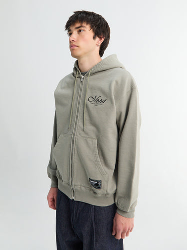 Neighborhood - Staple Sweat Zip Hoodie LS in Khaki