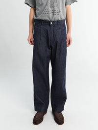 Neighborhood - Denim Tuck Pants in Indigo