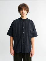 Neighborhood - Dobby No Collar Shirt in Black