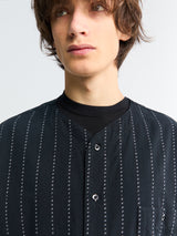 Neighborhood - Dobby No Collar Shirt in Black