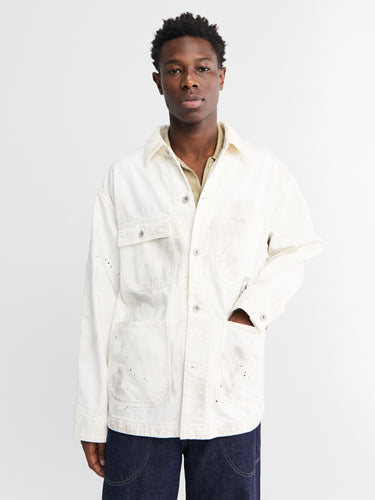 Neighborhood - BW Washed Coverall Jacket in White