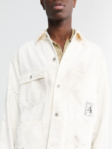 Neighborhood - BW Washed Coverall Jacket in White