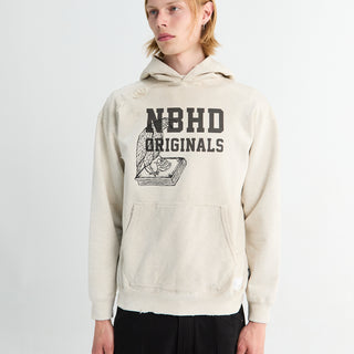 Neighborhood - Savage Swear Hoodie Longsleeved in Oatmeal