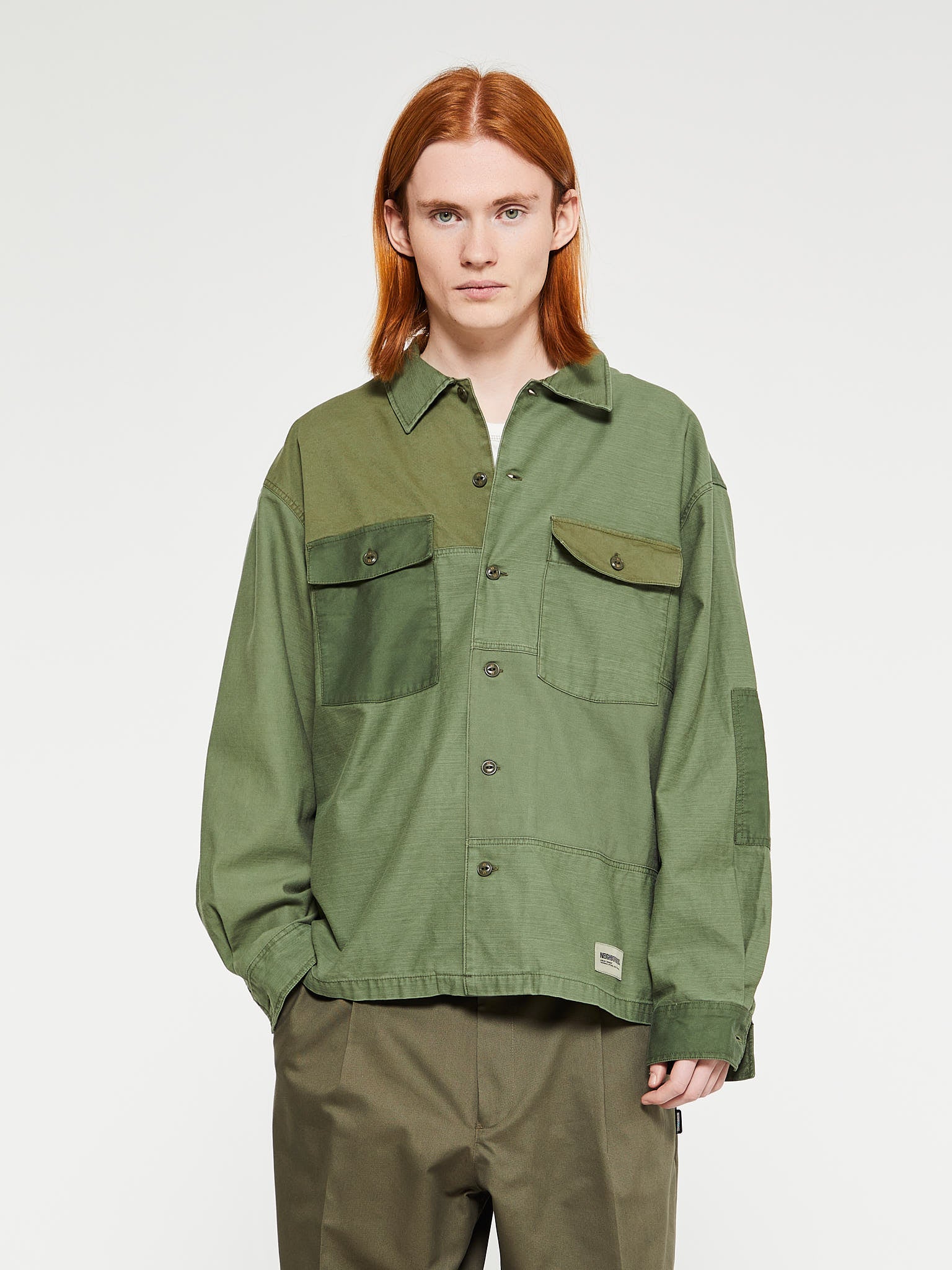 Neighborhood - RM Utility Shirt in Olive Drab