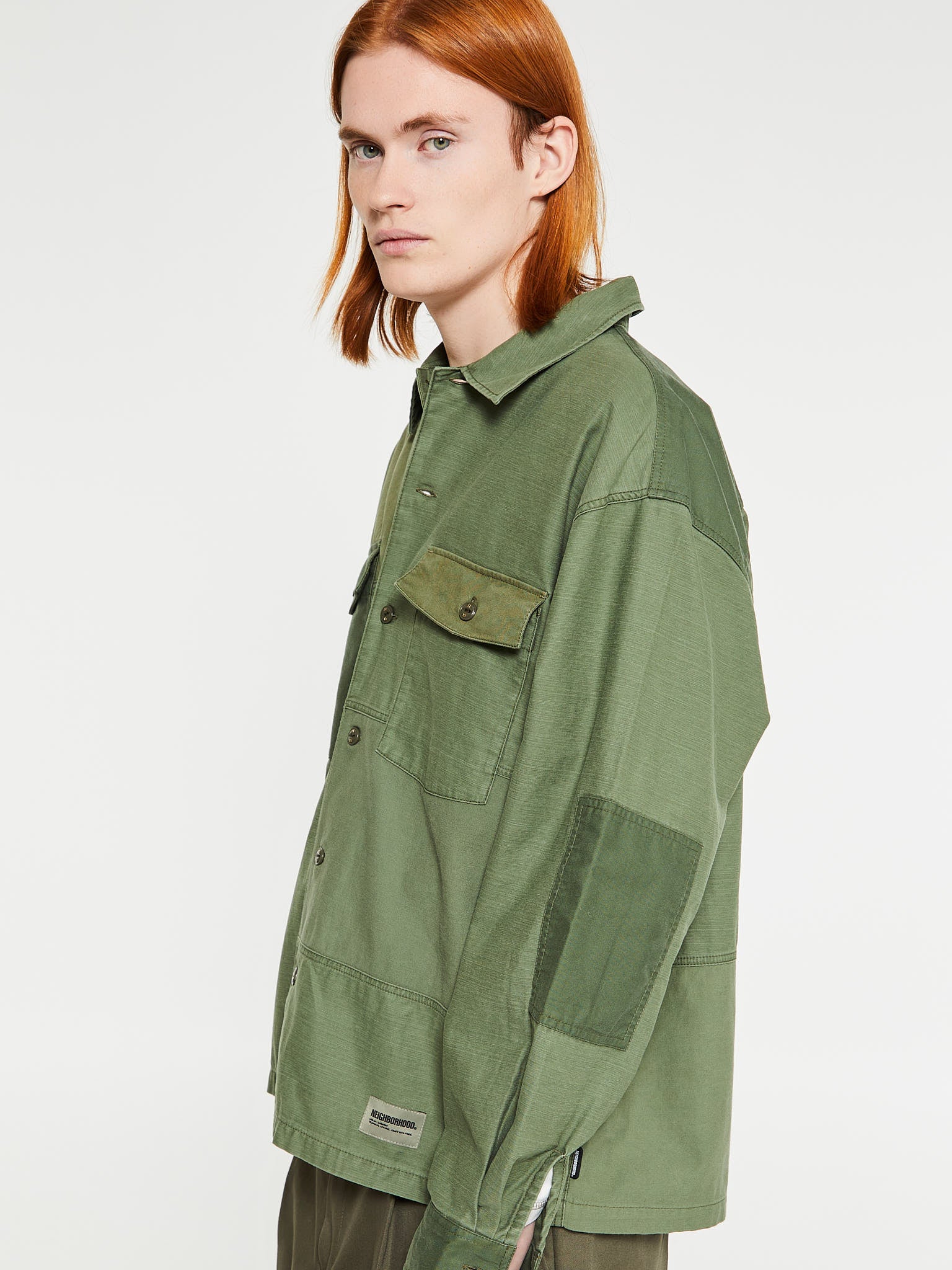 Neighborhood - RM Utility Shirt in Olive Drab