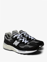 New Balance - 992 Sneakers in Black, Grey and Silver Metallic