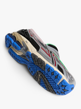 New Balance - 1906 Sneakers in Silver Metallic, Black and Fire Cracker