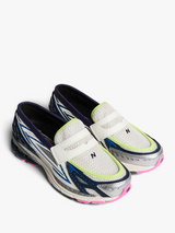 New Balance - 1906 Shoes in Silver Metallic, NB Navy and Pink Heat