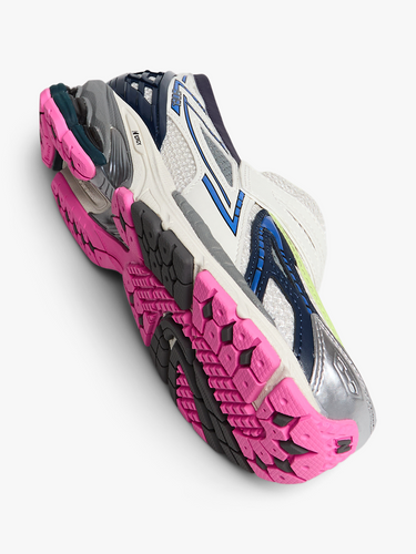 New Balance - 1906 Shoes in Silver Metallic, NB Navy and Pink Heat