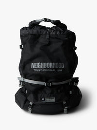 Neighborhood - NH X Helinox Lite Roll top Back Pack in Black