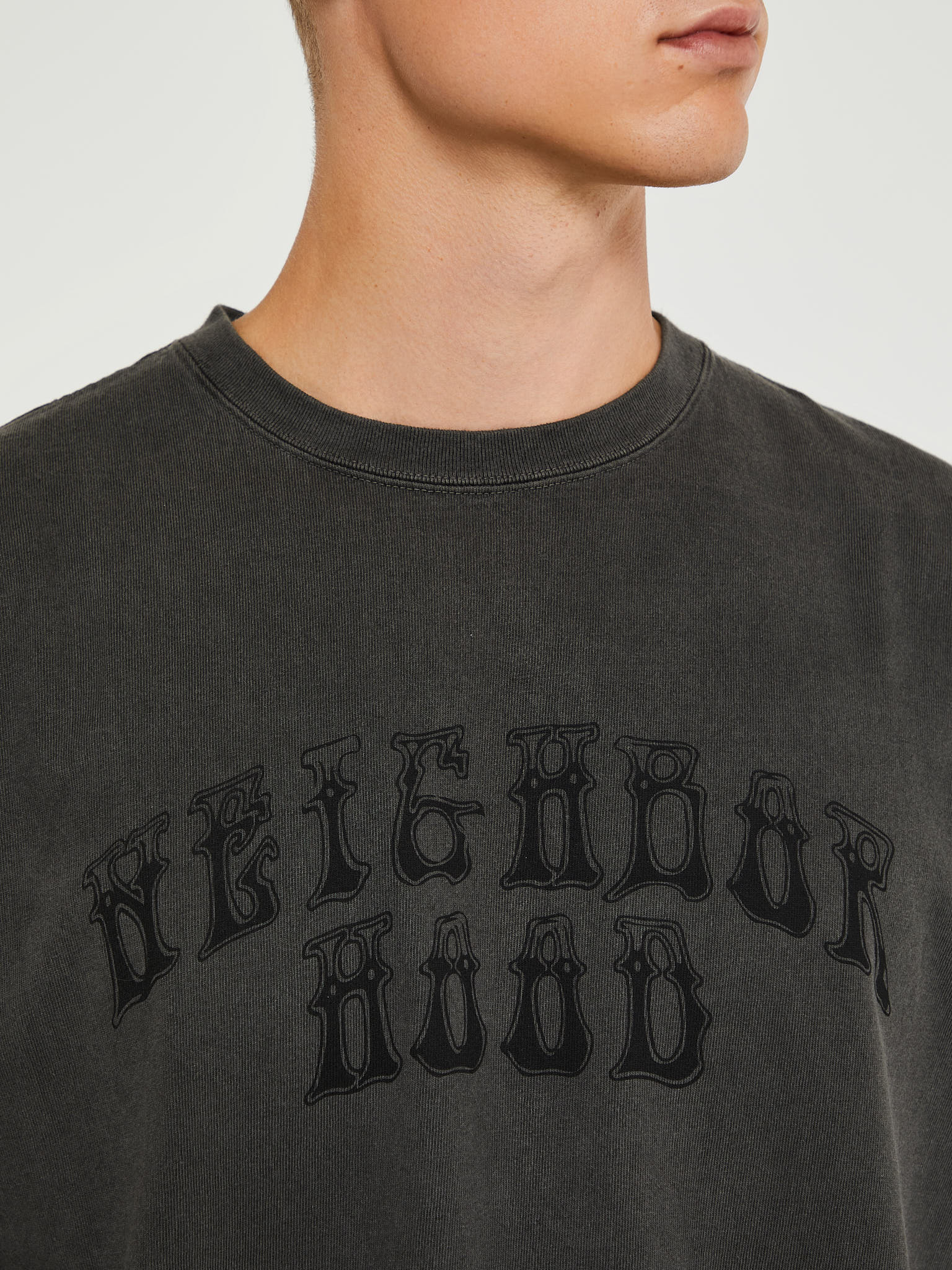 Pigment Dyed Crewneck T-Shirt in Black