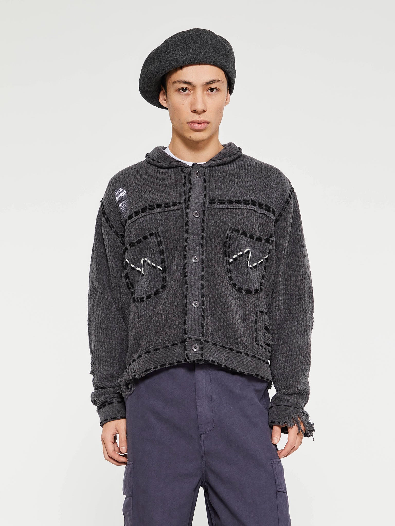 Neighborhood - NH x Phingerin PG1 Savage Knit in Charcoal