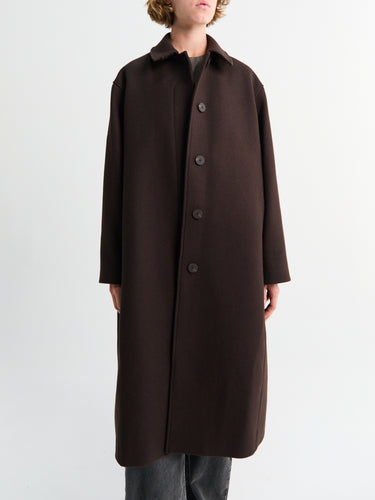 Studio Nicholson - Rounded Overcoat in Espresso