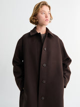 Studio Nicholson - Rounded Overcoat in Espresso