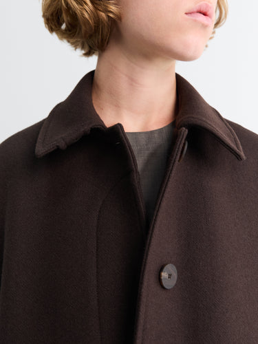 Studio Nicholson - Rounded Overcoat in Espresso