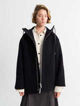 Studio Nicholson - Etna Zip Through Hooded Jacket in Dark Navy