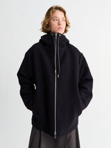 Studio Nicholson - Etna Zip Through Hooded Jacket in Dark Navy