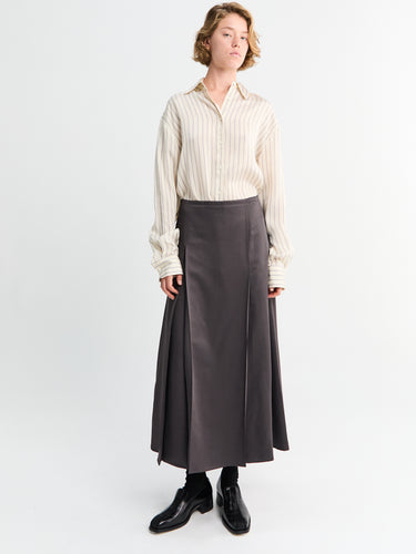 Studio Nicholson - Pleat Front Skirt in Slate