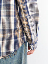 Studio Nicholson - Studio Nicholson x Aaron Levine View Shirt in Navy and Oatmeal