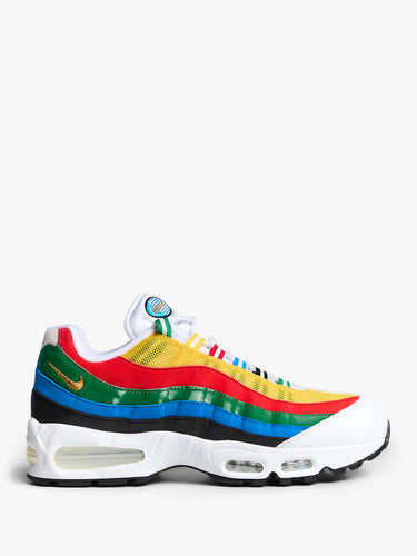 Nike - Nike Air Max 95 Big Bubble PRM in White, Metallic Gold, Red and Blue