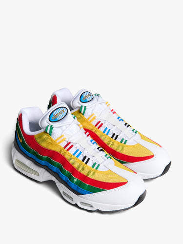 Nike - Nike Air Max 95 Big Bubble PRM in White, Metallic Gold, Red and Blue