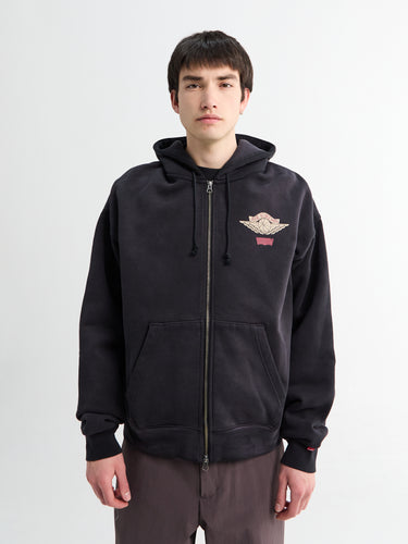 Jordan x Levi's Full-Zip Hoodie in Black, Pale Ivory and Gym Red