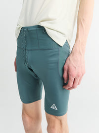 Nike - Lavaloops Half-Lenght Tights in Mineral Slate and Summit White