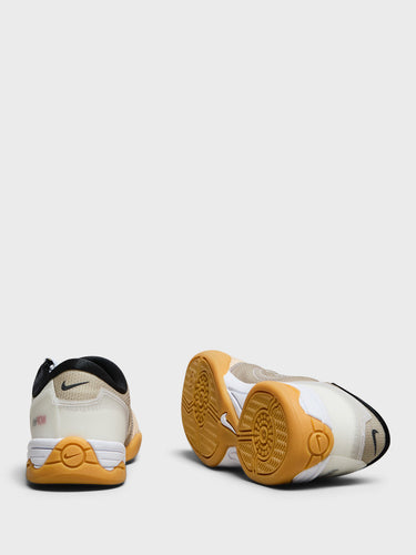 Nike - T90 Sneakers in White, Black and Gum Light Brown