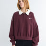 Nike - W Sweatshirt Coverup in Burgundy Crush and Sail