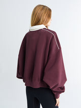 Nike - W Sweatshirt Coverup in Burgundy Crush and Sail