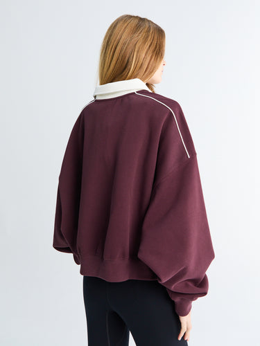 Nike - W Sweatshirt Coverup in Burgundy Crush and Sail