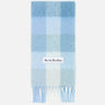 Acne Studios - Check Fringe Scarf in Light Blue, White and Powder Blue