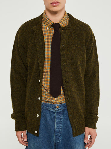 Noah - Shetland Cardigan in Pine Shadow