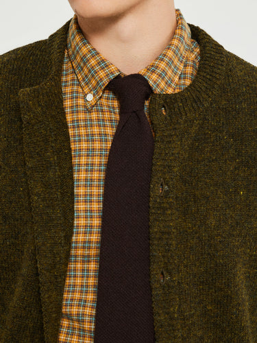 Noah - Shetland Cardigan in Pine Shadow