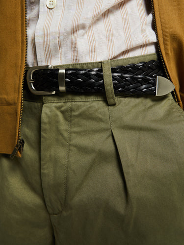 Noah - Braided Belt in Black
