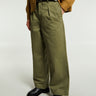 Noah - Single-Pleat Baggy Pant in Army Green