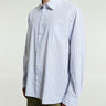 Noah - Oversized Poplin Shirt in White/Blue