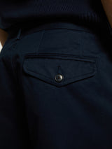 Noah - Single-Pleat Baggy Shorts in Navy