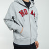Noah - Arch Applique Zip Up Hoodie in Heather Grey