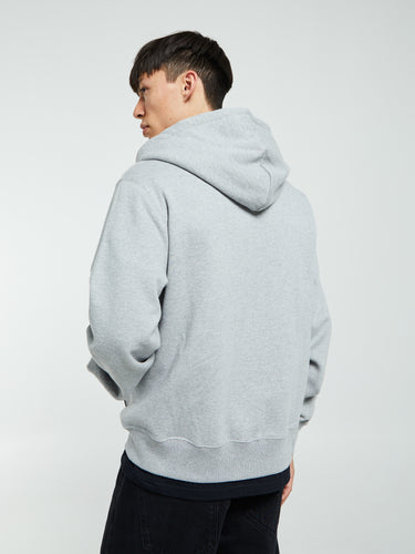 Noah - Arch Applique Zip Up Hoodie in Heather Grey