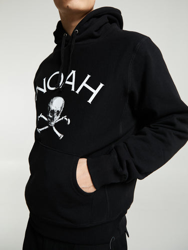 Noah - Jolly Roger Core Logo Hoodie in Black