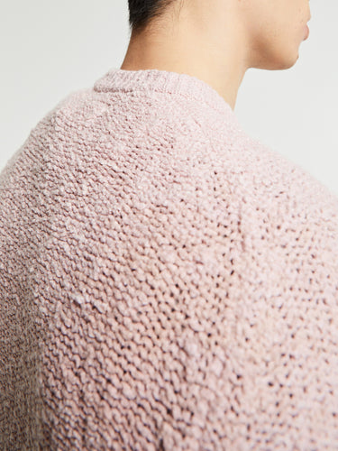 Noah - Popcorn Yarn Sweater in Pink
