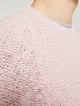Noah - Popcorn Yarn Sweater in Pink