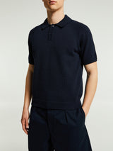 Noah - Sweater Polo in Navy