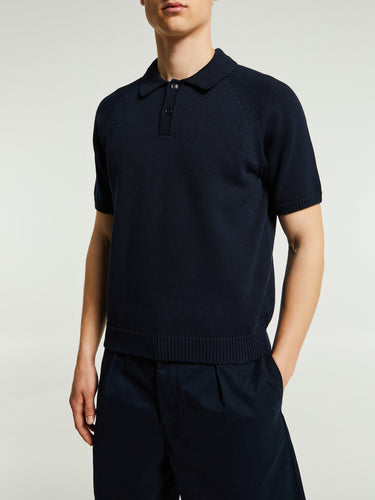 Noah - Sweater Polo in Navy