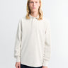 Noah - Long Sleeve Pique Polo in Light Heather